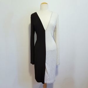 Lowcut Half & Half Dress